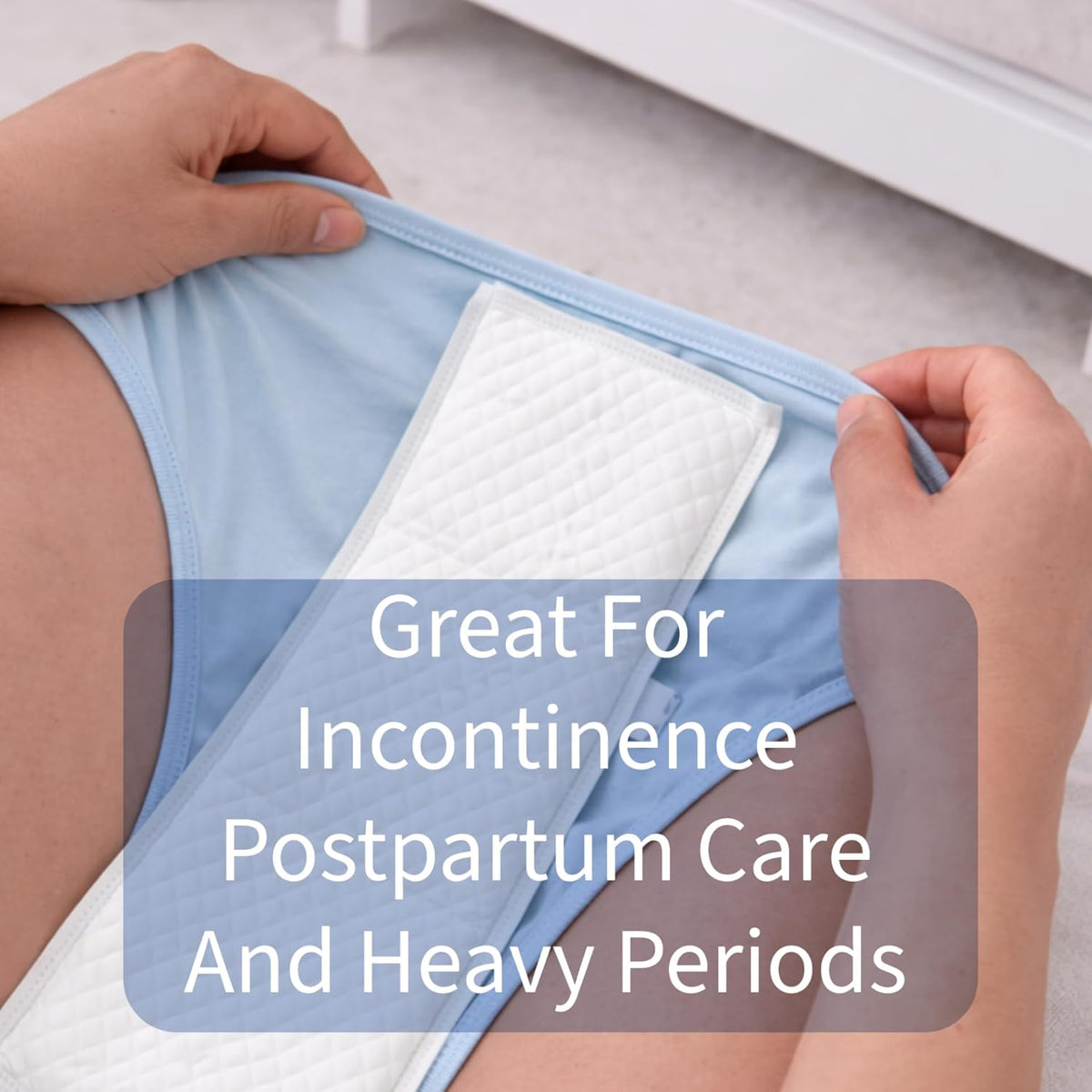 40 Extra Large Super-Absorbent Contoured Pad Liners - 7"X14" - Incontinence Liners - Postpartum Maternity Pad (40 Pack)