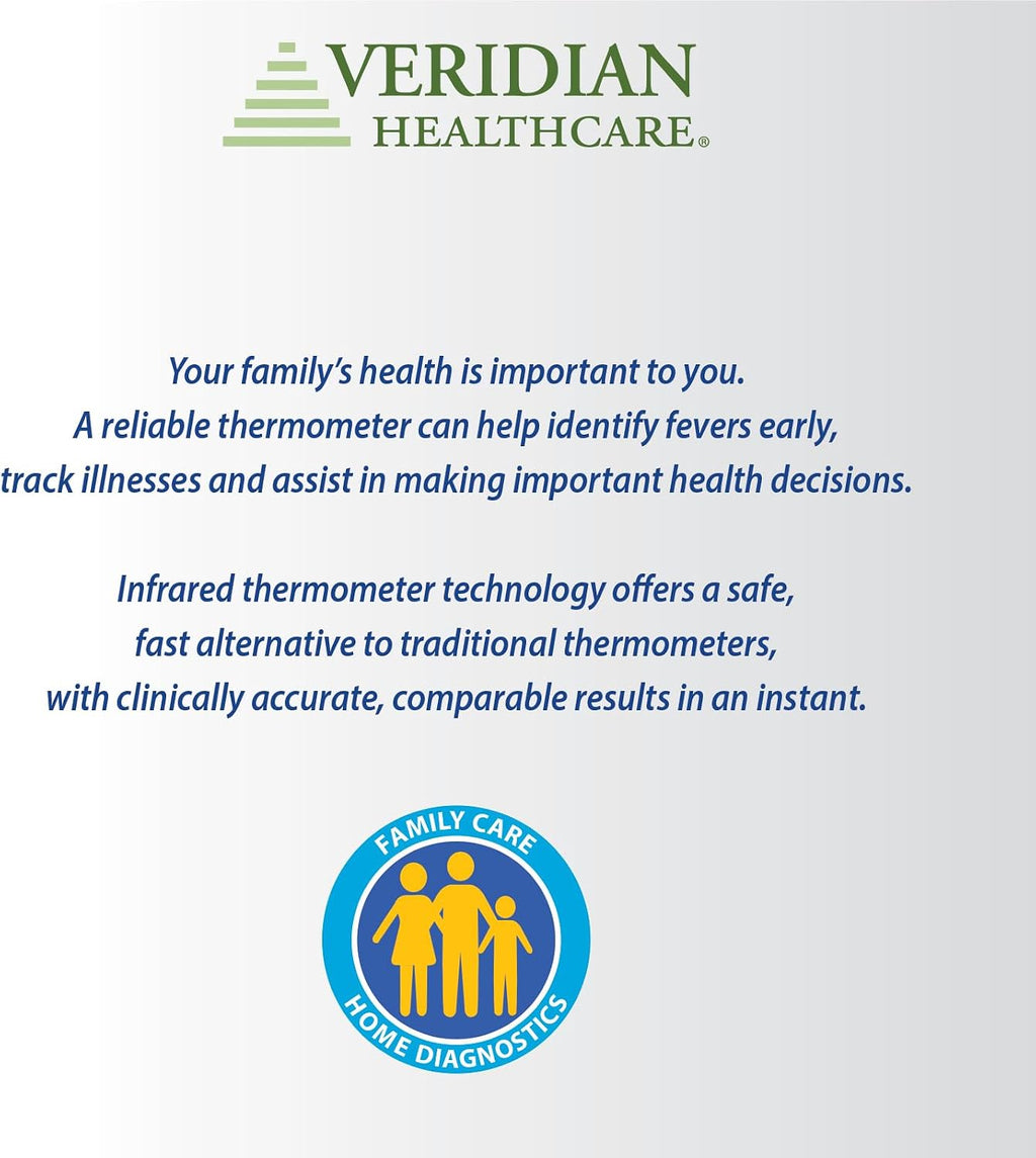 Veridian Non-Contact Thermometer LCD Display 09-183 1 Each
