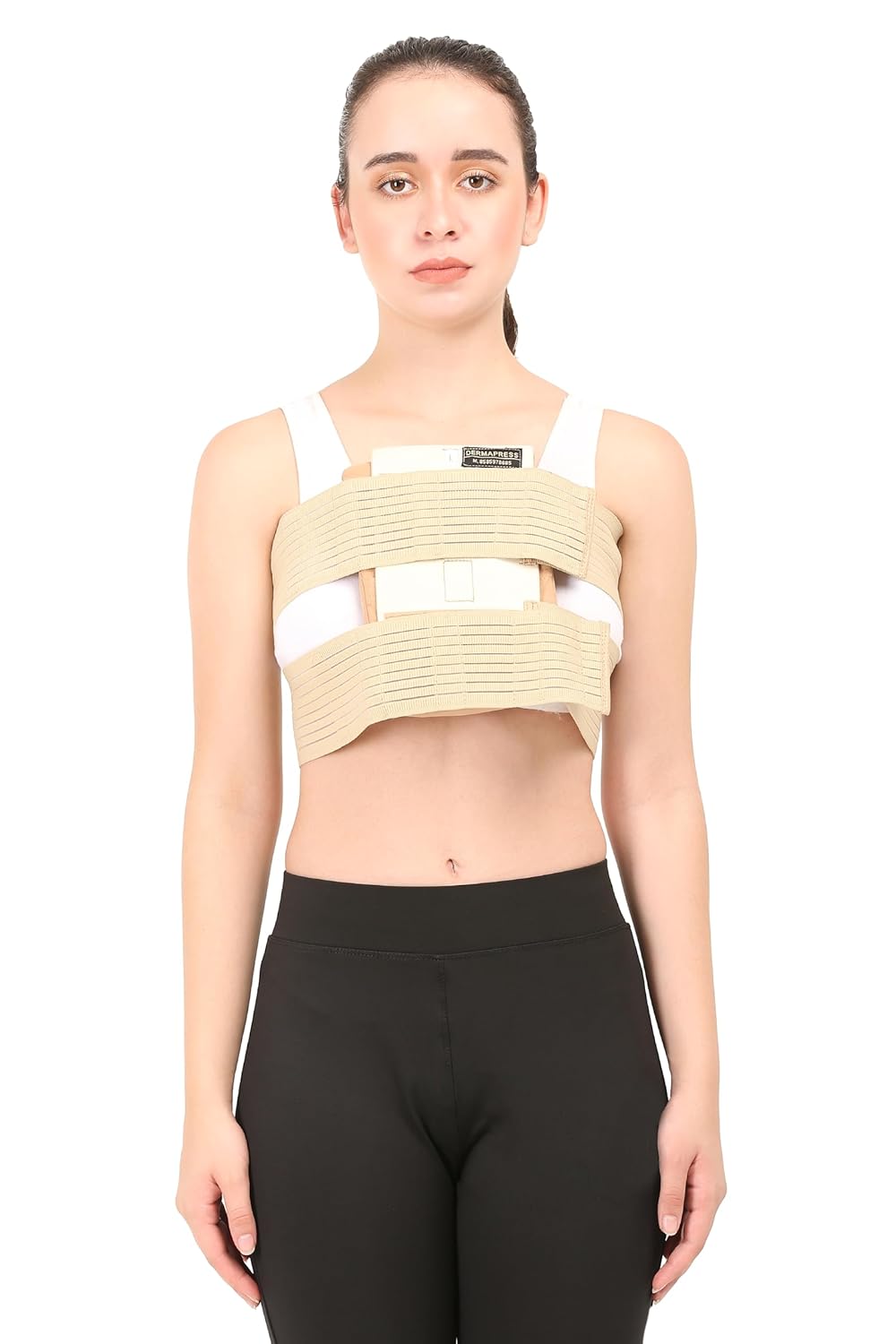 Sternal Corset || UNISEX || Post Surgical Chest Support Brace || Post Bypass and Heart Surgery Recovery || Adjustable Post-Operative Chest Compression Garment || (Medium, Beige)