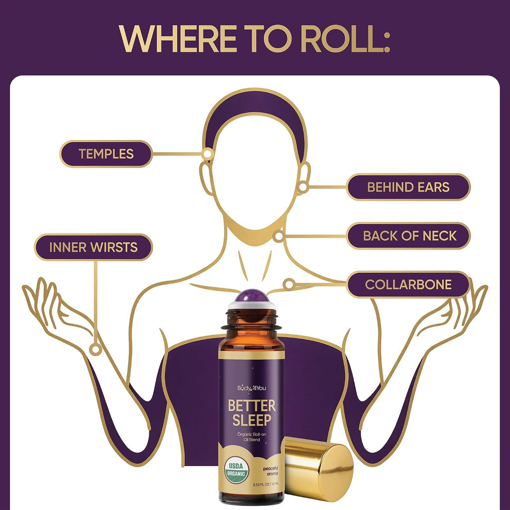 BodyJ4You Sleep Essential Oil Blend - Better Sleep Aid Calm Relaxation Pure