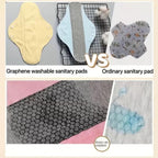 Soft & Secure Bamboo Cloth Pads - Pack of 6 Reusable Sanitary Pads | 230mm Organic Cotton, Leak-Proof for Medium/Heavy | Odour-Absorbing, Eco-Friendly Period & Postpartum Care