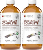 Acid Reflux Complete 16oz - Natural Organic Liquid Heartburn, GERD, & Amish Reflux Relief Remedy & Medicine (Pack of 2)