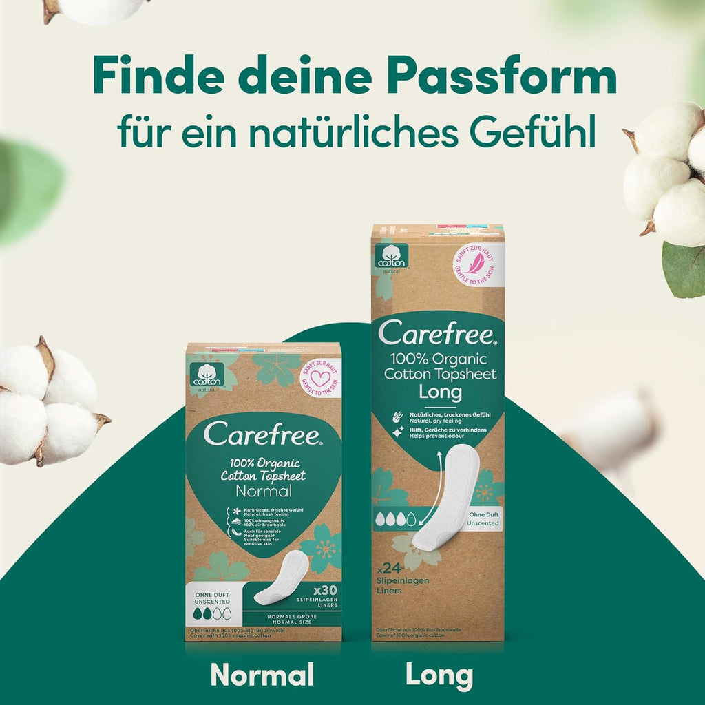 Carefree Panty Liners Organic 24 pieces
