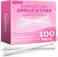 TENKAIWICK 100 Pack Disposable Vaginal Suppository Applicator for Women, Vaginal Applicator fits Size 0/00 Cap-Sules and Most Pills, Tablet Suppositories, Individually Wrapped