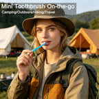 JASUNLEE 70Pack Mini Disposable Toothbrushes 5-in-1 PrePasted Travel Toothbrush with Toothpaste Flosser Pick Tongue Scraper, Individually Wrapped Box, Carry On Essentials for Airplane Camping