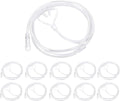 10 Pack 4Ft Oxygen Nasal Cannula，High Flow Lightweight, Transparent | Curved Nose Piece, High Flow, Lightweight, Transparent