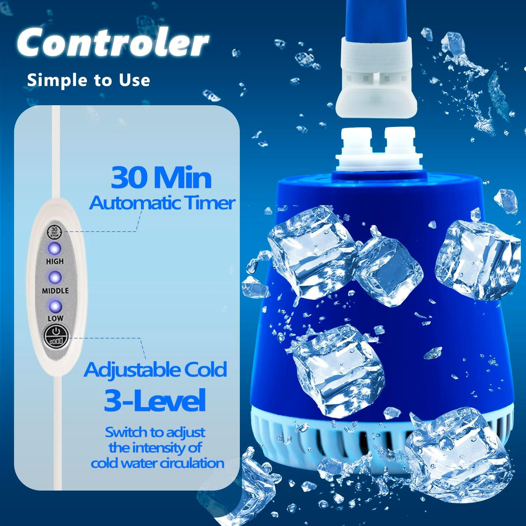 Cold Therapy Machine, Programable Ice Therapy Machine, for Knee Replacement, Post-Surgery Recovery, ACL, Pain Relief, for Sports Injuries, Sprains, Reduce Swelling, Knee Pad
