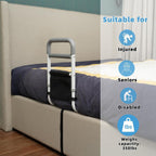 Bed Rails for Elderly Adults Safety, 350LBS Heavy Duty Grab Bar | Bed Assist Rail for Seniors, Non-Slip Bedside Handle, Fall Prevention Cane with Storage Pocket, Fits King/Queen/Full/Twin Bed