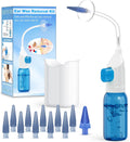 Ear Wax Removal Kit, Ear Cleaning Kits Manual Safe Ear Irrigation Flushing System, Effective Ear Cleaner Earwax Removal Kit, Ear Wax Removal Tool with Ear Basin and 10 Ear Tips