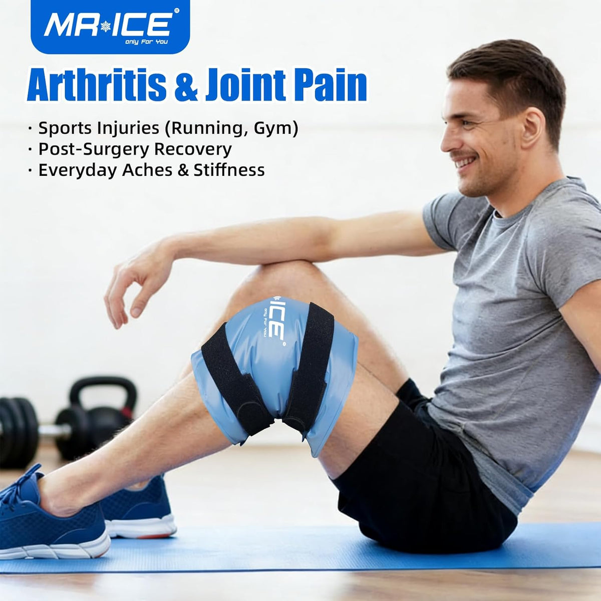 Reusable Hot & Cold Knee Ice Pack Wrap for Pain Relief - Gel Therapy for Arthritis, Sports Injuries, Swelling & Post-Surgery Recovery - Adjustable Compression Fit Left/Right Knee
