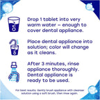 Efferdent Denture Cleaner Tablets, Minty Fresh & Clean, 126 Count | Retainer Cleaner, Use Daily To Clean Dental Appliances, Full Plate Dentures, Aligners & Mouth Guards