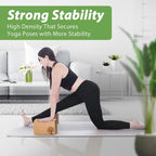 Cork Yoga Blocks 2 Pack Set, Natural Cork Soft Non-Slip Yoga Blocks, High Density & Eco Friendly Yoga Accessories for Women| Men, Ideal for Yoga, Pilates, Stretching and Toning