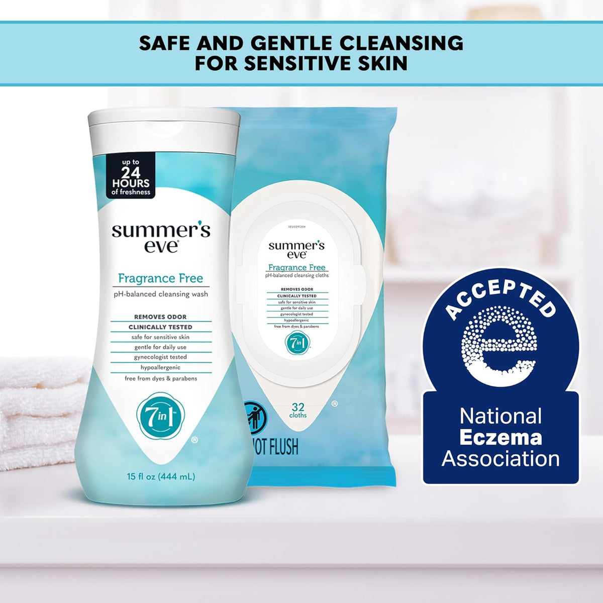 Summer's Eve Cleansing Wash | Fragrance Free | Gynecologist Tested | 15 Fl. Oz