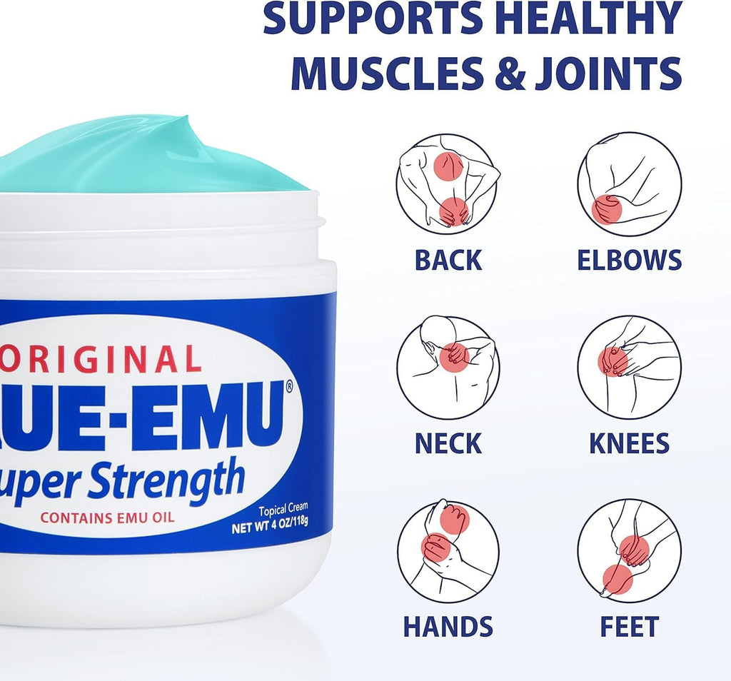 BLUE-EMU Original Super Strength Cream, Daily Muscle & Joint Support, 12 oz