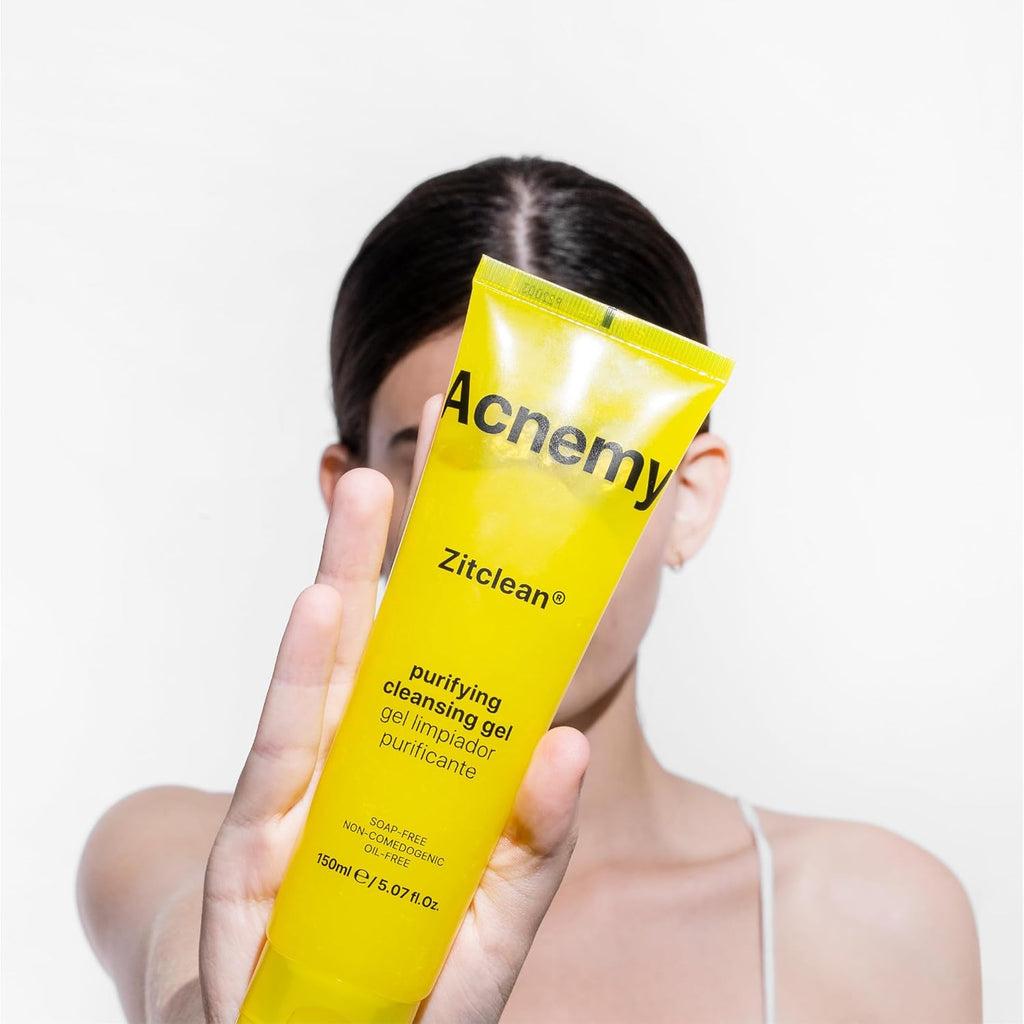 ACNEMY ZITCLEAN® Active Cleansing Facial Gel 150 ml – for Oily and Combination Skin with Acneic Tendency, Purifying, Gentle Exfoliation