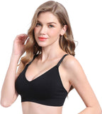 Suekaphin Nursing Bra 5pack Wireless V Neck Maternity Nursing Bra Bralette Low Cut Sleeping Breastfeeding with Extenders