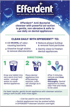 Efferdent Denture Cleaner Tablets, Minty Fresh & Clean, 126 Count | Retainer Cleaner, Use Daily To Clean Dental Appliances, Full Plate Dentures, Aligners & Mouth Guards