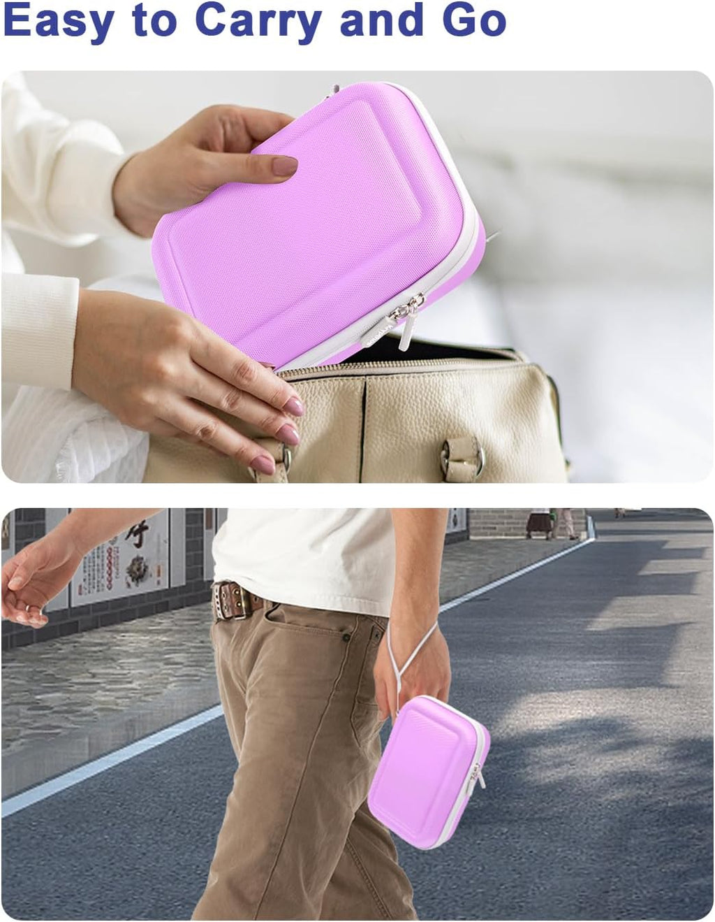 Diabetic Supplies Travel Case for Glucose Meter Diabetes Testing Kit-Violet | Portable Diabetes Testing Kit Storage Organizer Bag for Diabetes Blood Sugar Test Strips, Lancets, Lancing Device