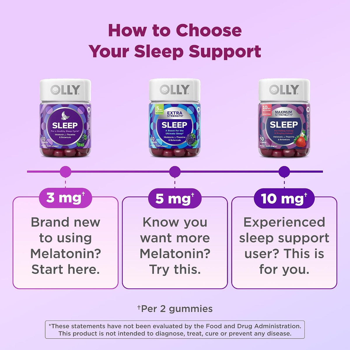 OLLY Extra Strength Sleep, Occasional Sleep Support Supplement - 50 Count