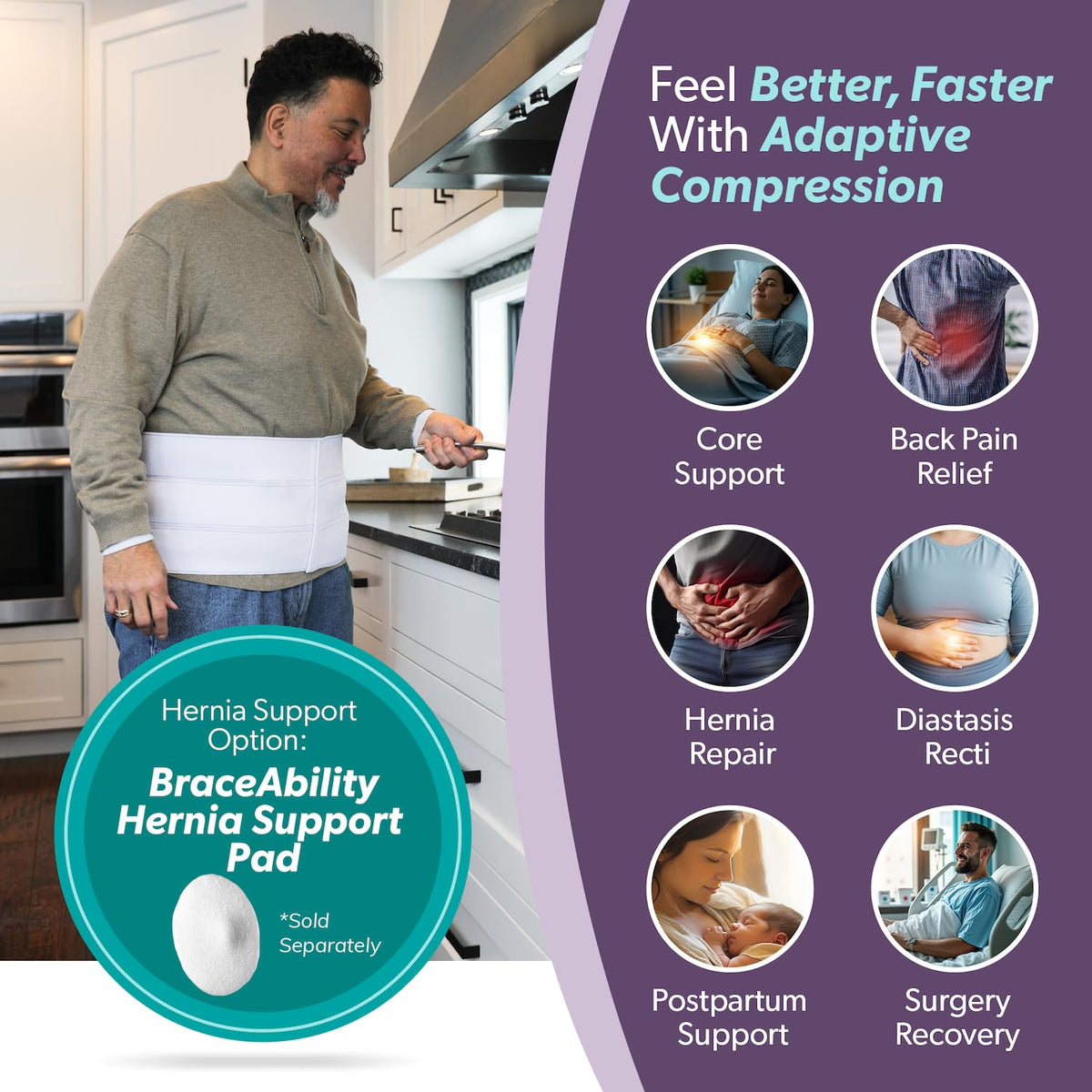 BraceAbility 2XL Support and Compression Garments
