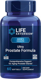 Life Extension, Ultra Prostate Formula, Saw Palmetto for Men, pygeum, stinging Nettle Root, lycopene, Prostate Health, Urination Flow, Psa, 60 Count
