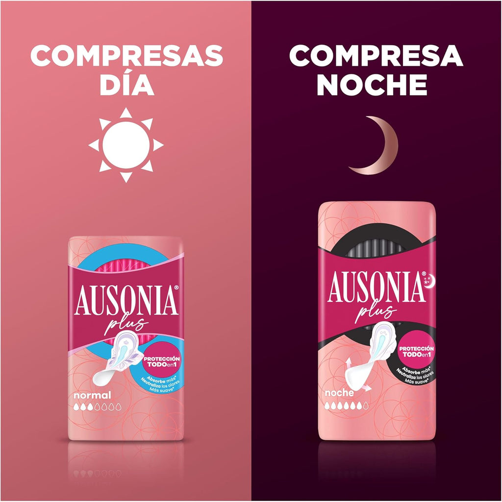 Ausonia Ultra Plus Normal Pads with Wings, 64 Count, Protection and Light Aroma All In One