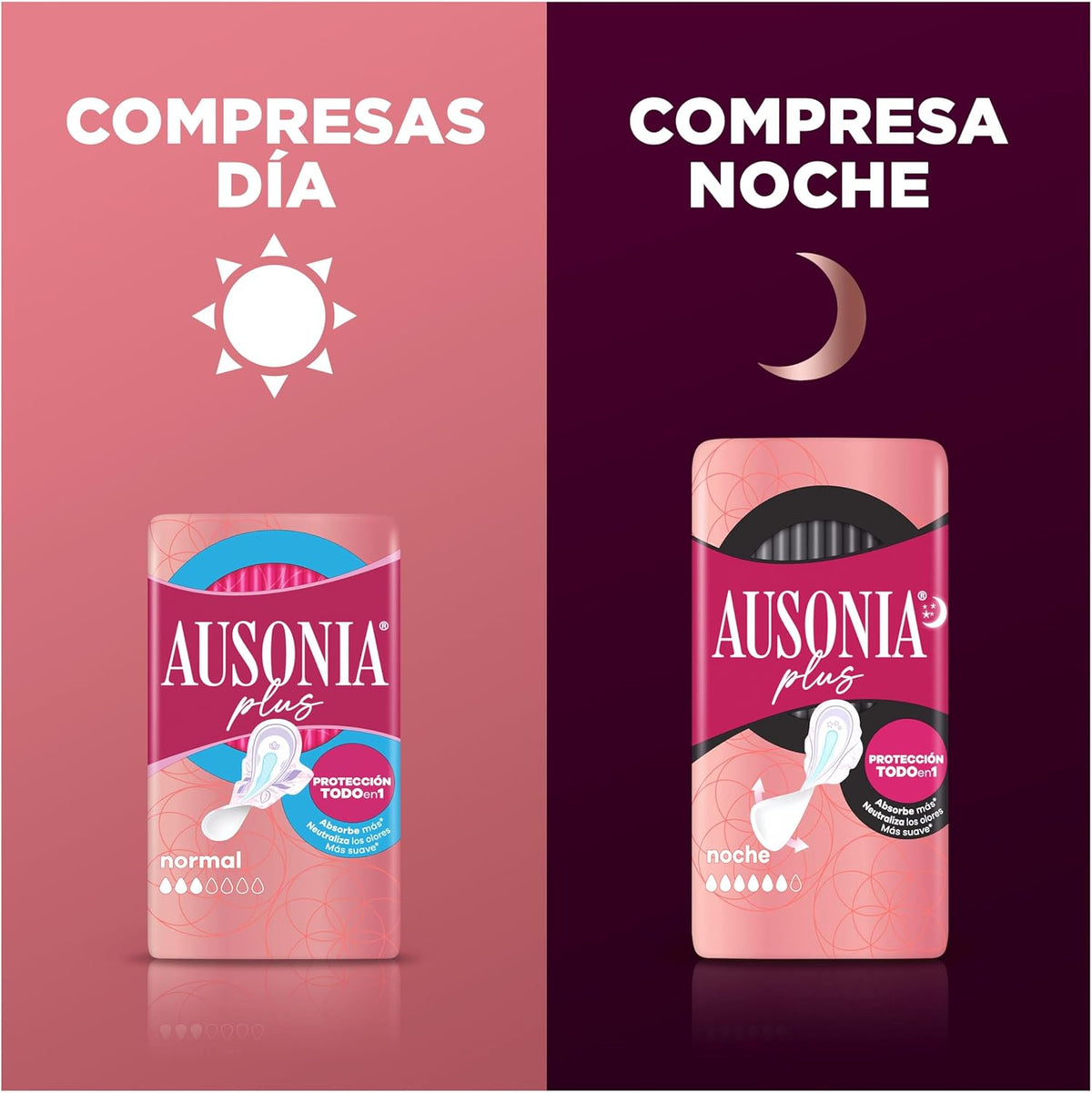 Ausonia Ultra Plus Normal Pads with Wings, 64 Count, Protection and Light Aroma All In One