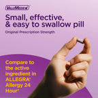 ValuMeds | Compare to Allegra | Fexofenadine HCl 180mg | 24-Hour Allergy Relief, Non-Drowsy Antihistamine Generic Medicine for Allergies, Hay Fever, Itchy Eyes | for Kids & Adults (100 Count)