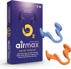 Air Max Nasal Dilators Trial Pack - Anti Snoring Devices - 76% More Airflow for Better Breathing & Against Nasal Congestion - Guaranteed Fit (1x Small & 1x Medium) - Reusable