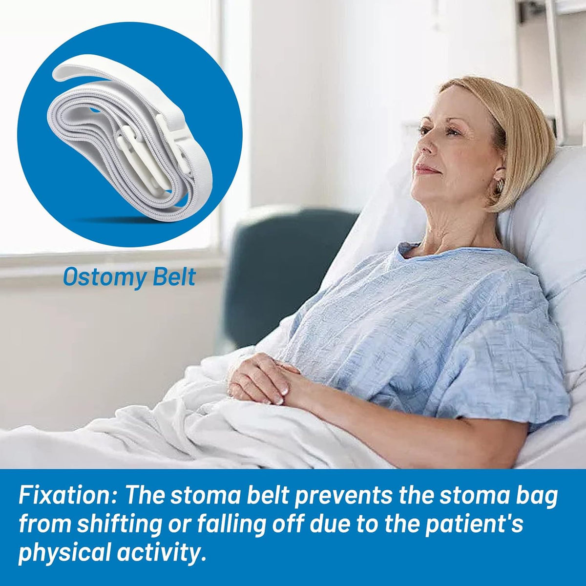 Ostomy Belt, Two Piece Adjustable Stoma Waist, Prevent Chassis Deformation, Colostomy Belt For Postoperative Care After Colostomy Surgery Ileostomy