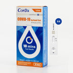CorDx TyFast COVID-19 Rapid Antigen Test Kit, 10-Min Results, 4 Tests | Nasal Swab Self-Test, Easy-To-Use For Adults And Kids, EUA Authorized OTC, Portable For Travel And Home Use