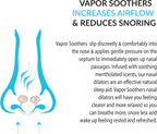 Vapor Soothers Nasal Dilators for Breathing & Congestion Relief | Nose Plugs for Smells | Hidden Nostril Opener Inserts with Menthol | Snoring Support for Day & Night Use, Peppermint, 28 Count
