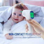 Forehead Thermometer for Adults and Kids, Non Contact, Fast Accurate Result | 3-Color Fever Alarm, 35 Memory Recalls, 1s Result, 2-in-1 Mode, Silent Mode, Large & Clear Backlit Display, FSA Eligible