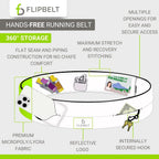 FlipBelt Classic Running Belt, Phone Holder for Running, Money Belt Pouch