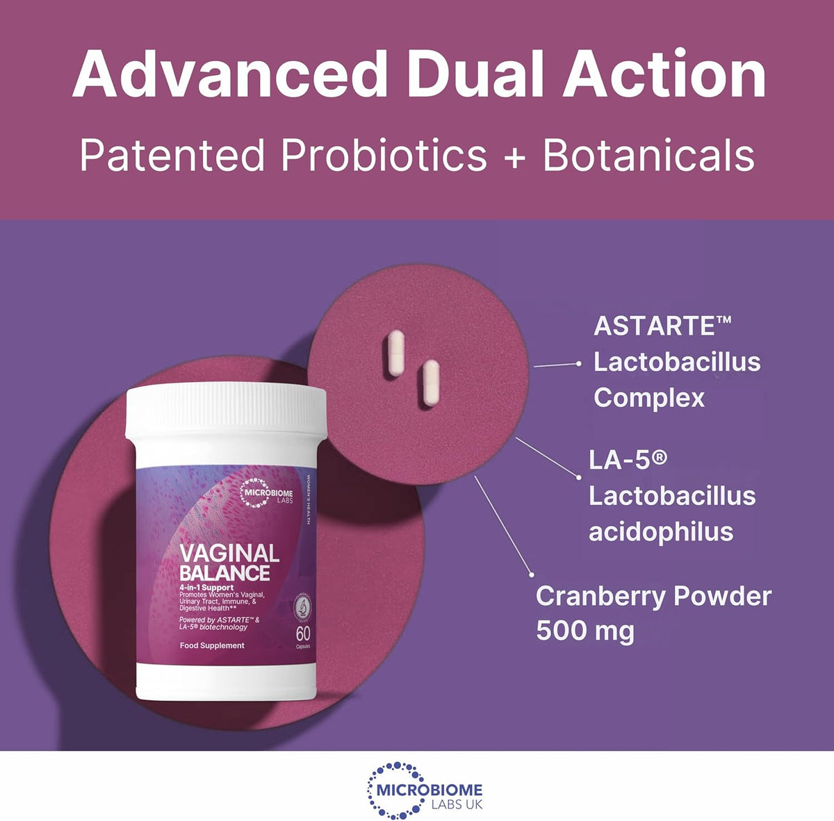 Microbiome Probiotic Supplements 60 capsules