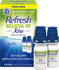 Refresh RELIEVA PF Xtra Preservative-Free Artificial Tears Lubricant Eye Drops, 2x0.33 fl oz (2x10mL), 2 Count
