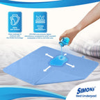 Simon's Cotton Adult Reusable Classic Bed Underpad for Elderly, Heavy Absorbency Large Size 34 X 36 Inches | Leak Proof 4 Layer Design Protects Surfaces for Incontinence Patients– Blue | Pack of 1