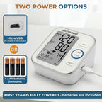 Paramed Blood Pressure Monitor - Bp Machine - Automatic Upper Arm Blood Pressure Cuff 8.7-16.5 inches - Large LCD Display 120 Sets Memory - Device Bag & Batteries Included