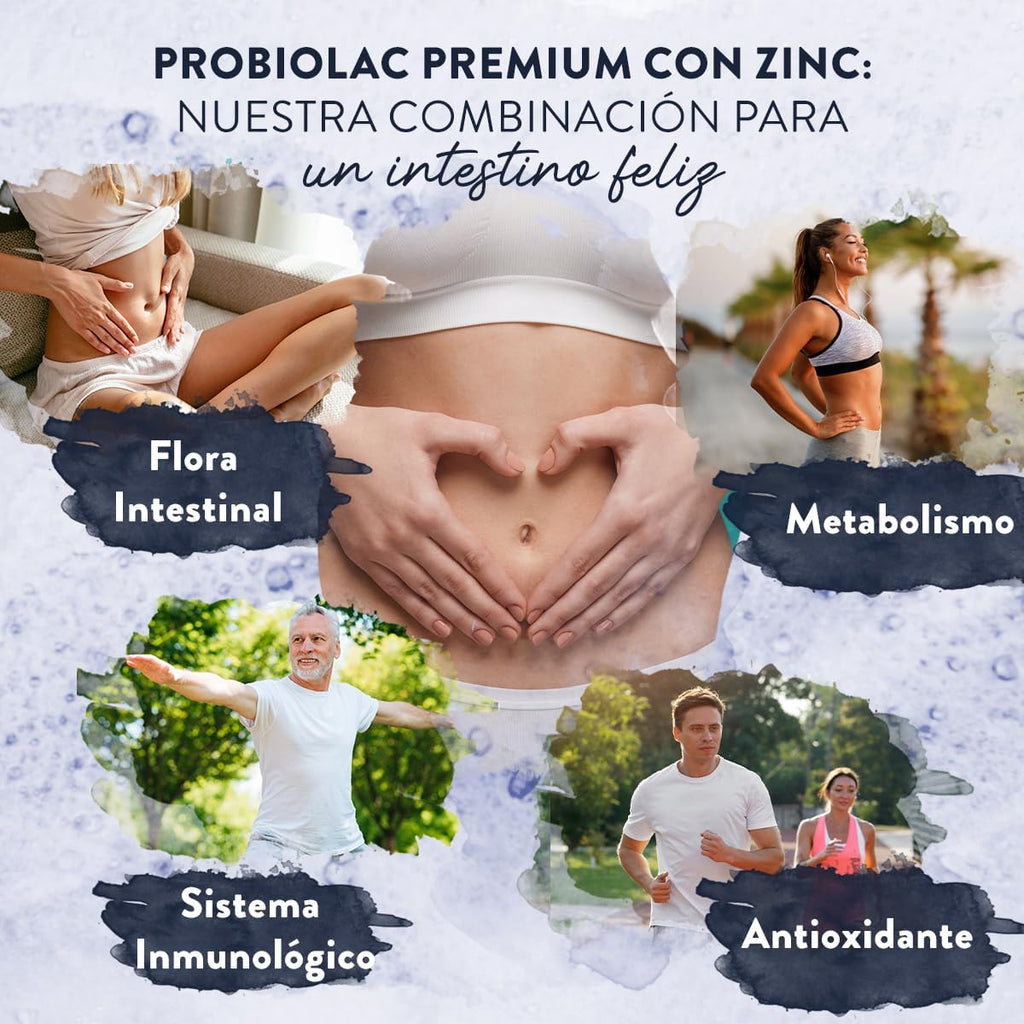 Intestinal Probiotics & Prebiotics - 30x Bacterial Strains - 120 Billion CFU - Intestinal Prebiotics & Probiotics With Zinc - For Women & Men Probiotics - 90 Capsules