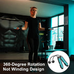 Redify Weighted Cordless Jump Rope for Fitness[Suitable for Different Ages and Levels] Ropeless Jump Rope for Boxing MMA WOD Training, BOD Rope Beachbody MBF,High Speed Rope Skipping for Narrow Space