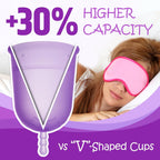 Venus Menstrual Cup (Period Cup for Women) - Best for Heavy Flow - 12 Hours Leak-Free Protection - 100% Medical-Grade Silicone Reusable Cup - Unique Design to Ease Your Period Cycle | Large