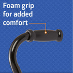 Medline Aluminum Quad Cane with Small Base, 300 lb Capacity, for Balance, Knee Injuries, Leg Surgery Recovery & Mobility, Portable, Sturdy Walking Aid for Seniors & Adults