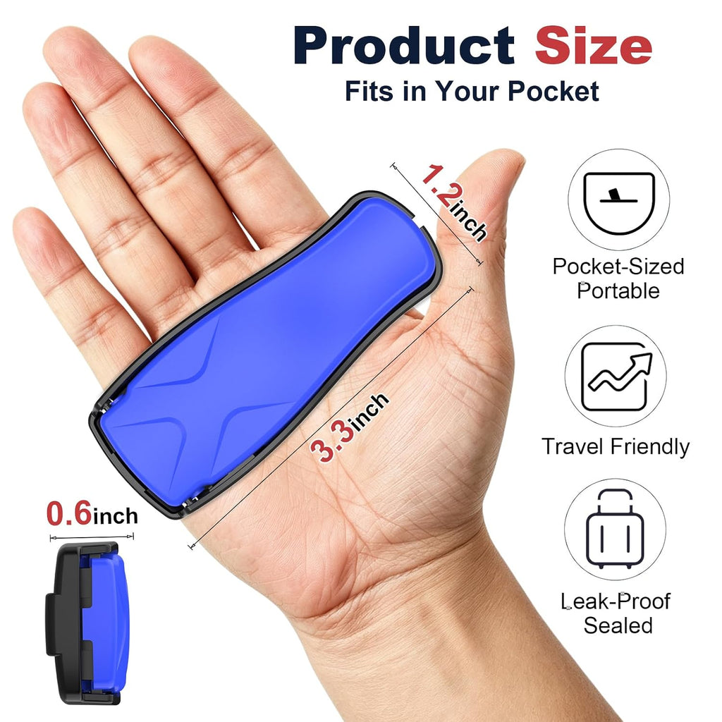 Needle Clipper for Insulin Syringe, Portable Sharps Container for Disposal Sharps, Compatible with 23-34Ga Syringe Needle, Fit Home and Travel (2, Blue)