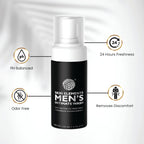 Skin Elements Intimate Hygiene Soap for Men, Large Pack with Refill for 180 Days, 14.2 Fl Oz - pH Balanced Foaming Wash | Controls Bad Odor | with Tree Oil