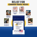 MFASCO Antiseptic Wound Care Travel Pack | 39 Piece First Aid Kit Refill