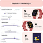Google Fitbit Versa 4 Fitness Smartwatch - Pink Sand/Copper Rose