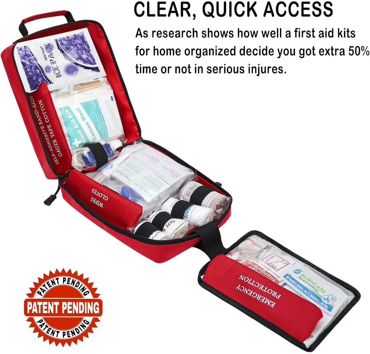 VRIEXSD 400 Piece Large First Aid Kit for Home, Car, Travel, Camping,Sports | Comprehensive & Well-Organized First Aid Kit – Premium Emergency Medical Supplies for Office, Hiking, Business & Outdoor Use