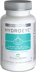 ScienceBased Health HydroEye Dry Eye Supplement – Clinically Tested with GLA & Omega-3 – Supports a Healthy Tear Film for Lasting Eye Comfort – 120 Softgels