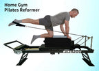 Pilates Reformer Machine Equipment with Springs & Cords for Home Workout, Foldable Pilates Equipment with Jump Board for All Level Users