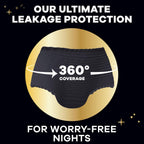 Always ZZZ Overnight Disposable Period Underwear for Women Extra Large/2LX, 360° Coverage for Worry-Free Nights, 14 Count (2 Packs of 7)
